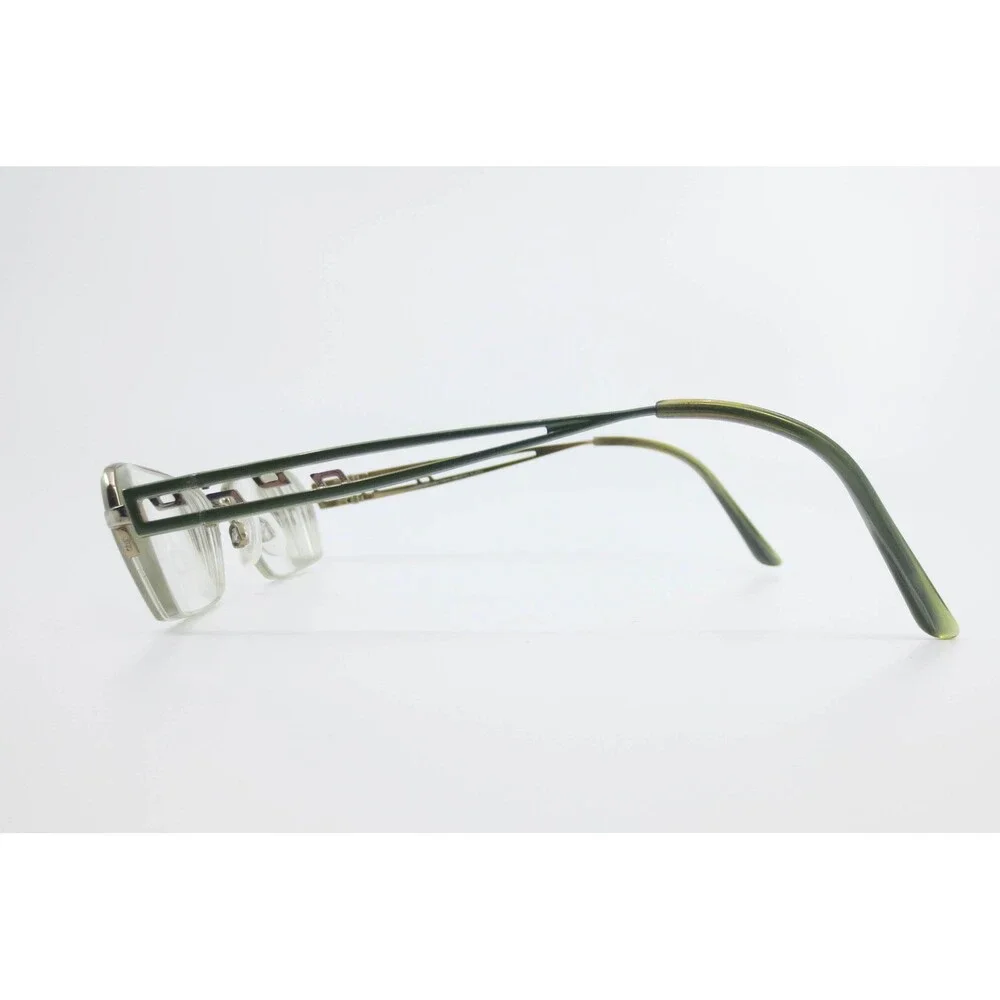 Charmant CH10855 LN Gold Titanium Semi Rimless Eyeglass Frames 51-18-135